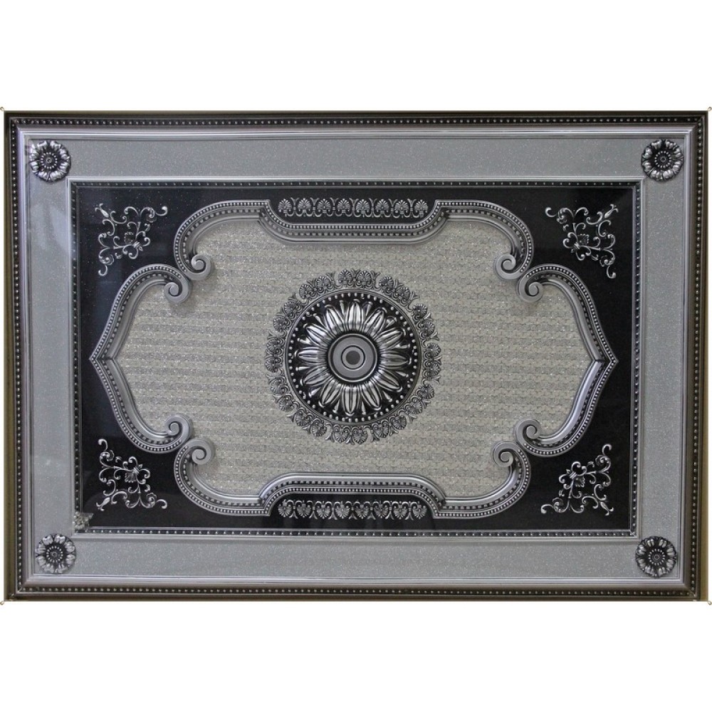 140x200 Cm Dikdortgen Osmanli Saray Tavan Sfa-517 Avize Gobegi Patina-Eskitme Gumus Varakli 3D